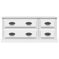 Tv-meubel 100x35,5x45 cm bewerkt hout wit - thumbnail