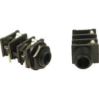 Cliff FCR50051 Jackplug 6,35 mm Bus, inbouw horizontaal Aantal polen: 3 Stereo Zwart 1 stuk(s) - thumbnail