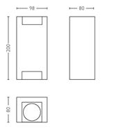 Wandlamp trowel antraciet led 2x5w Philips - Philips - thumbnail