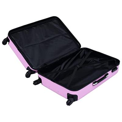 2-delige Harde kofferset ABS roze - thumbnail