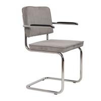 Zuiver Ridge Rib armstoel Cool Grey - thumbnail