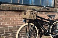 Rotan Fietsmand Junior Met Klep Naturel - thumbnail