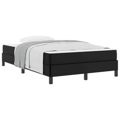 Bed met matras Zwart 120 x 190 cm Kunstleer - thumbnail