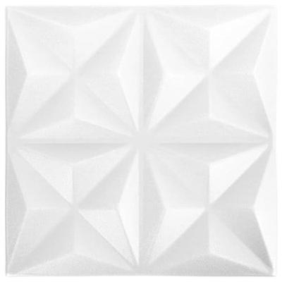 VidaXL 12 st wandpanelen 3d origami 3 m² 50x50 cm wit