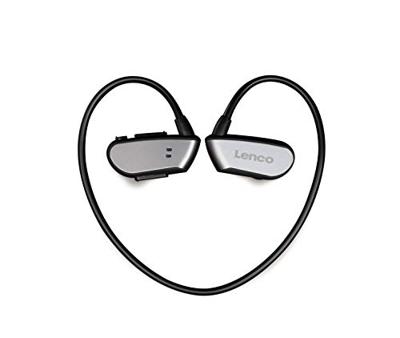 Lenco BTX-860 Bluetooth hoofdtelefoon, 8 GB MP3-speler, IPX-8 waterdicht, tot 10 uur speeltijd, zwart