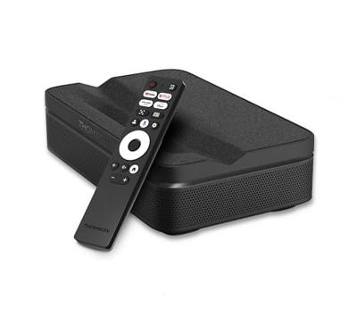 Thomson Sirius PG55B Draagbare Smart Laserprojector met Google TV, Ingebouwde Batterij, Ultra Short Throw, 600 ANSI Lumen, HDR10+, Dolby Audio, Autofocus, Wi-Fi, Bluetooth – Zwart
