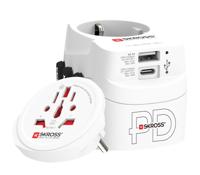 SKROSS - Pro Light USB AC30PD - Wereld - 3 -Pole Universal Travel Adapter voor de wereld met snel opladen PD PD Charger (1 X USB C 3A + 1 X USB 2.4A) - Power: 110V - 700W / 250V - 1750W - thumbnail
