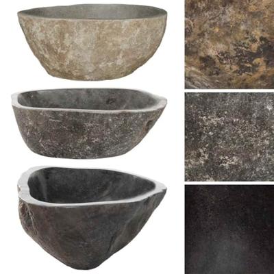 Wastafel ovaal (37-46)x(29-36) cm riviersteen