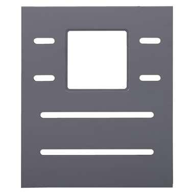 Hutwand Ties - antraciet - met raam (2 stuks)