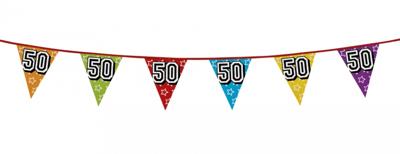 Holografische vlaggenlijn '50' (8 m)