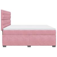 Boxspring met matras fluweel roze 180x200 cm - thumbnail