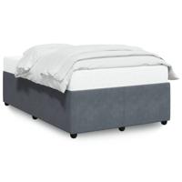 Bedframe zonder matras 120x190 cm fluweel donkergrijs - thumbnail