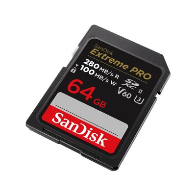 SanDisk Extreme Pro 64GB V60 UHS-II SD Kaart 280/100MB/s