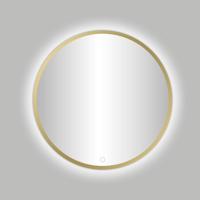 Badkamerspiegel Best Design Venetie Nancy LED Verlichting 80x80 cm Rond Mat Goud - thumbnail