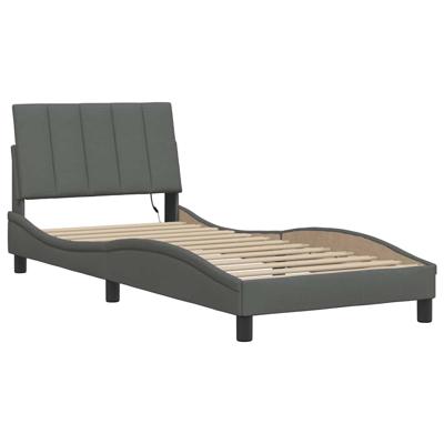 Bedframe zonder matras "Hanko" 120x200 cm stof donkergrijs