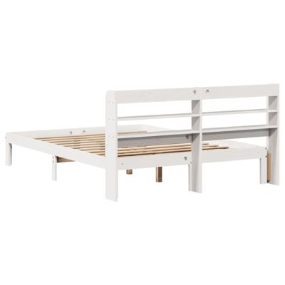 Bedframe met hoofdeinde zonder matras 200x200 cm wit