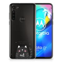 Motorola Moto G8 Power Telefoonhoesje met Naam Cat Good Day - thumbnail