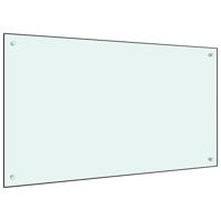 VidaXL Spatscherm keuken 100x60 cm gehard glas wit - thumbnail