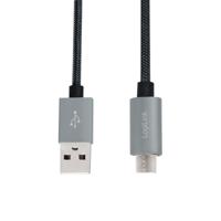 LogiLink CU0132 USB-kabel USB 2.0 USB-A stekker, USB-micro-B stekker 1.00 m Zwart - thumbnail