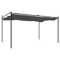 Pergola met uitschuifbaar dak 395x292x230 antracietkleurig - thumbnail