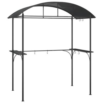 VidaXL Barbecuepaviljoen met zijplanken 220x115x230 cm staal antraciet VidaXL Barbecuepaviljoen met zijplanken 220x115x230 cm staal antraciet