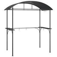 VidaXL Barbecuepaviljoen met zijplanken 220x115x230 cm staal antraciet - thumbnail