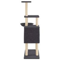 VidaXL Kattenmeubel met sisal krabpalen 131 cm donkergrijs - thumbnail