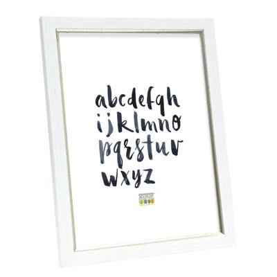 Deknudt Kader in witte schilderlook met passend biesje 20x30 S46AF1