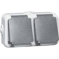 PEHA by Honeywell 306211 Wandcontactdoos Compleet 1-voudig Grijs 1 stuk(s) - thumbnail