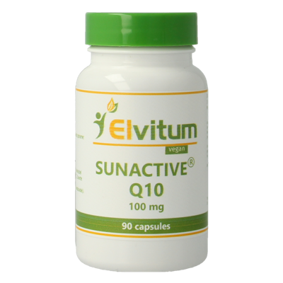 Elvitum Co-enzym Q10 sunactive 100mg 90 Vegetarische capsules Elvitum Co-enzym Q10 sunactive 100mg 90 Vegetarische capsules