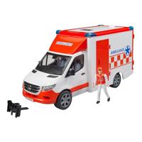 Bruder 02676 Mercedes Benz Sprinter Ambulance met Chauffeur + Licht en Geluid - thumbnail