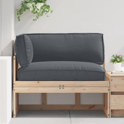 Pallet Kussen Set 3 pcs Antraciet 120 x 80 x 12 cm Oxford stof