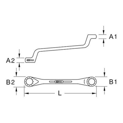 KS Tools 5170818 517.0818 Dubbele ringsleutel Sleutelbreedte (metrisch) 30 - 32 mm KS Tools 5170818 517.0818 Dubbele ringsleutel Sleutelbreedte (metrisch) 30 - 32 mm