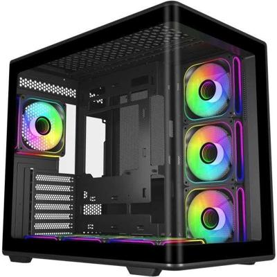 COOLER MASTER - Elite 600 Zwart 7*ARGB (7 ventilatoren + hub) - PC-behuizing - Mid Tower