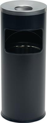 Durable SAFE rund 333201 Papierbak 17 l Metaal (Ø x h) 250 mm x 630 mm Zwart Met asbak 1 stuk(s)
