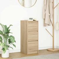 Dressoir 29,5x34x76 cm bewerkt hout sonoma eikenkleurig - thumbnail