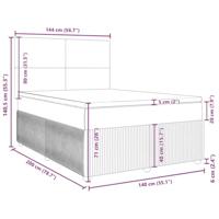 Boxspring met matras fluweel donkergroen 140x200 cm - thumbnail