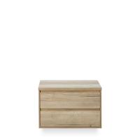 Porto Badmeubelset 90 cm - Natuur Eiken - Wastafel Bovenblad Natuur Eiken - thumbnail