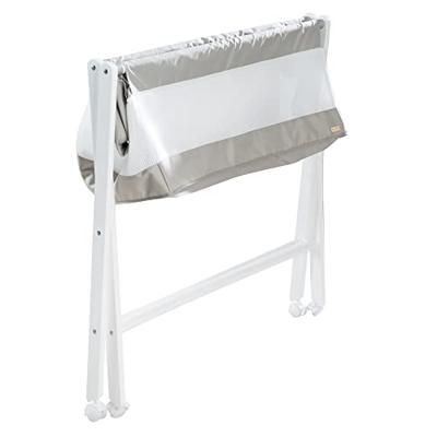 Culla pieghevole per dormire insieme - ROBA - Tela e rete - Materasso e ruote con freno - 90 x 45 cm - Grigio / Bianco