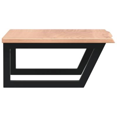 Badkamer wandschap staal en massief eikenhout