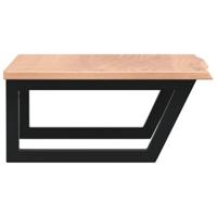 Badkamer wandschap staal en massief eikenhout - thumbnail