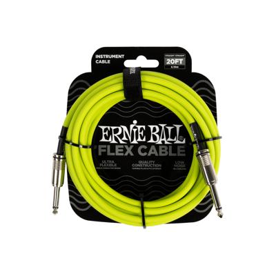 Ernie Ball 6419 Flex Cable 6 meter instrumentkabel groen
