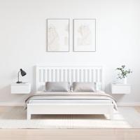 Nachtkastje 2 pcs Wit 37 x 35 x 18,5 cm Massief grenenhout - thumbnail