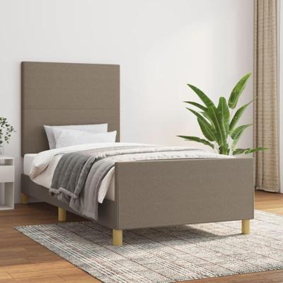 Bedframe zonder matras 100x200 cm stof taupe
