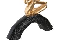 Decoratieve figuren DKD Home Decor 28 x 7 x 35 cm 28 x 8 x 36 cm Zwart Gouden Yoga (3 Stuks) - thumbnail