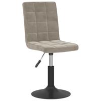 Eetkamerstoelen draaibaar 6 st fluweel lichtgrijs - thumbnail