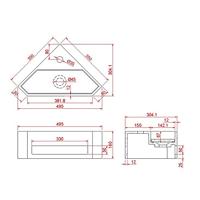 Wiesbaden Julia hoekfontein Solid surface 35 x 35 x 16 cm mat wit - thumbnail