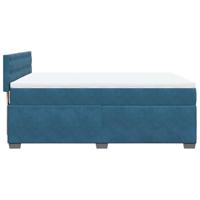 Boxspring met matras fluweel blauw 140x200 cm - thumbnail
