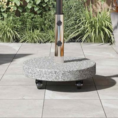VidaXL Parasolvoet grijs 45 x 45 x 45 cm graniet en rvs VidaXL Parasolvoet grijs 45 x 45 x 45 cm graniet en rvs