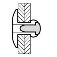 Blindklinknagel GBK - Alu/Staal - 1032 - 4.8x12x14mm - thumbnail